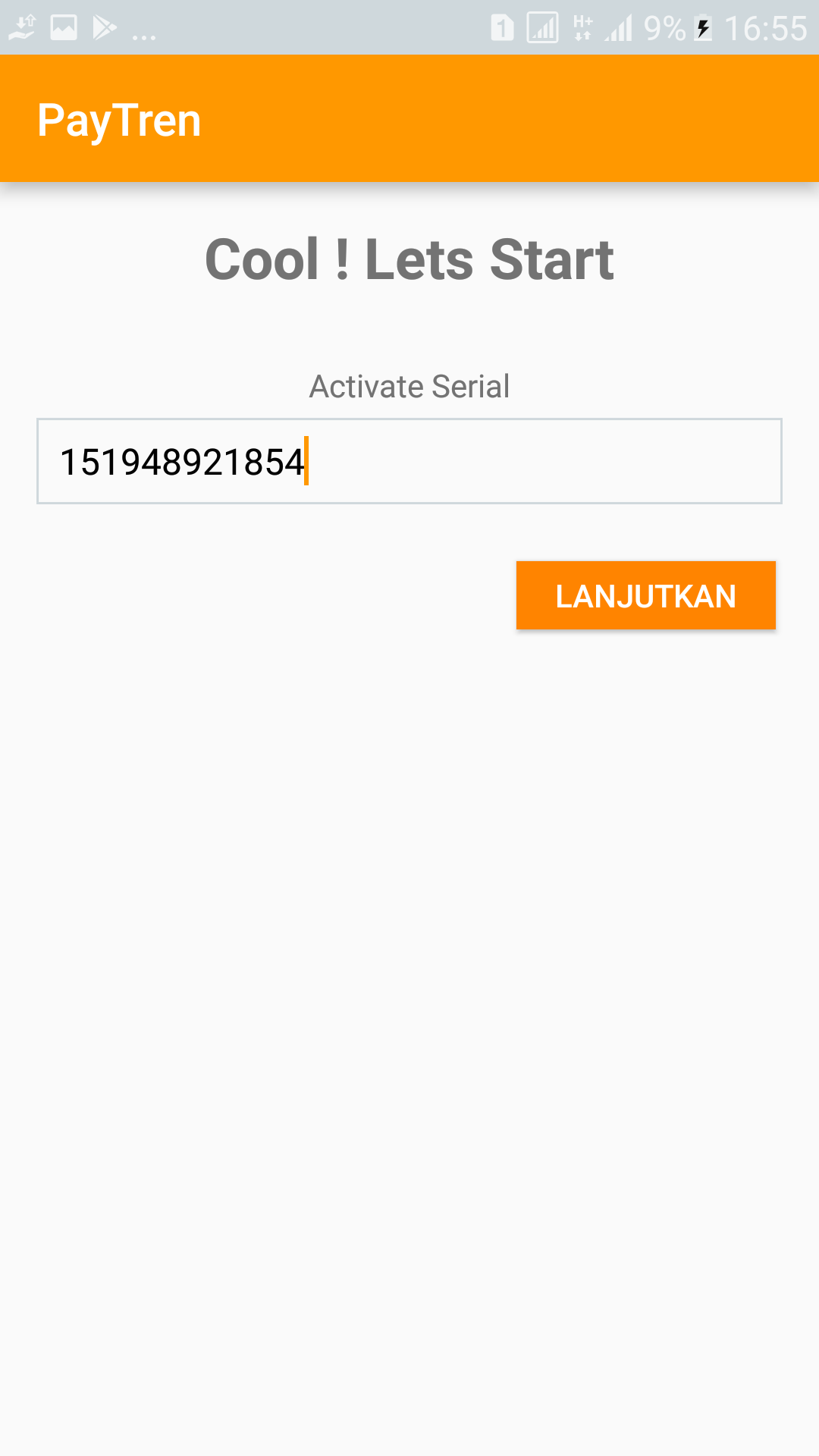 Aktivasi Serial paytrend