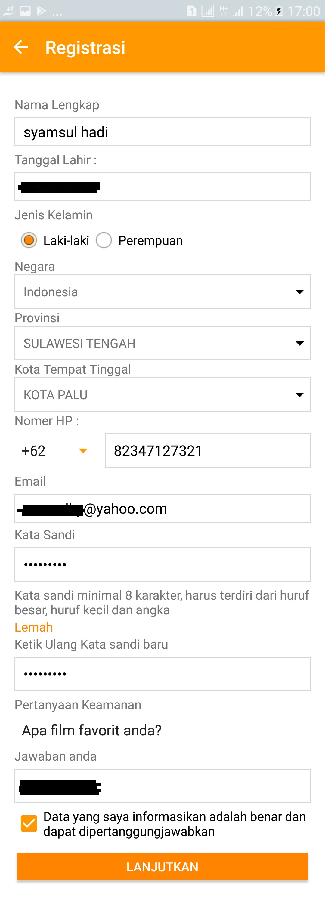 contoh daftar paytrend